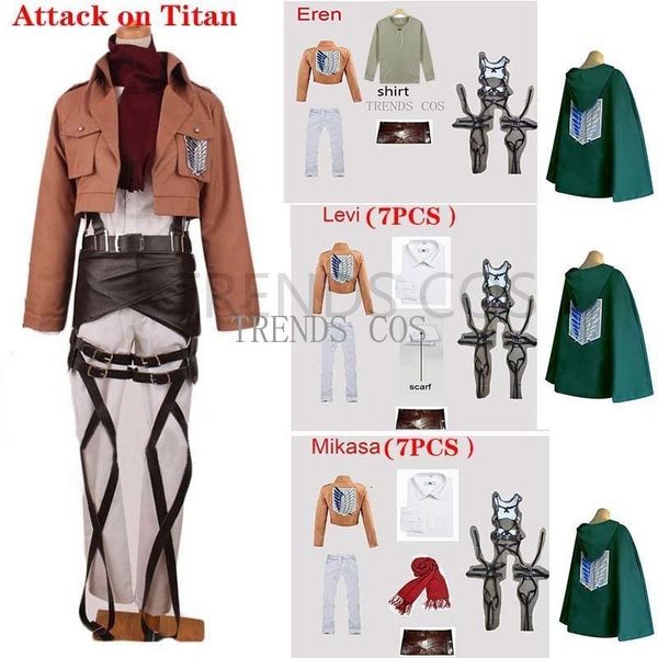 costume accessories male female aot attack on titan eren jaeger levi ackerman hange zoe cosplay full set shirt pant cape scarf wig 230111, Silver
costume accessories male female aot attack on titan eren jaeger levi ackerman hange zoe cosplay full set shirt pant cape scarf wig 230111, Silver