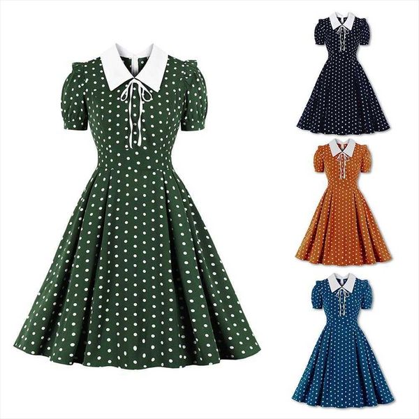 spring and summer womens clothing casual dresses trendy design polka dot printed, Black;gray
spring and summer womens clothing casual dresses trendy design polka dot printed, Black;gray