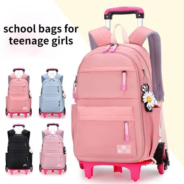 school bags orthopedic bag child with wheels waterproof primary student backpack travel bagpack for teenage girls trolley bags 230111
school bags orthopedic bag child with wheels waterproof primary student backpack travel bagpack for teenage girls trolley bags 230111