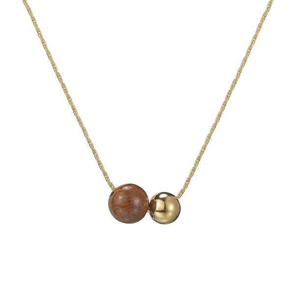 vintage round stone beads titanium steel chain necklace for women men's korean fashion beaded collar choker necklace jewelry, Silver
vintage round stone beads titanium steel chain necklace for women men's korean fashion beaded collar choker necklace jewelry, Silver