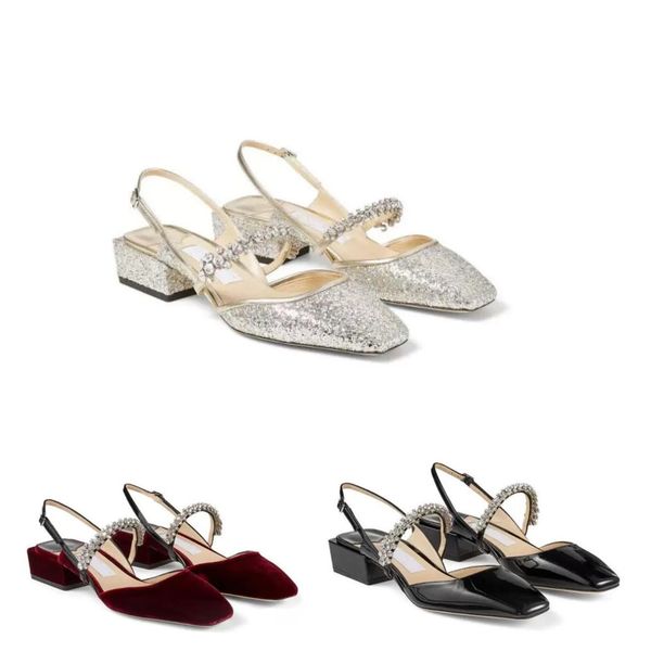summer brand jill slingback sandals leather square toe shoes crystal decorative belt low heel elegant women couture comfortable walking part, Black
summer brand jill slingback sandals leather square toe shoes crystal decorative belt low heel elegant women couture comfortable walking part, Black