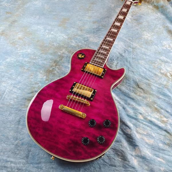 custom electric guitar made of mahogany purple flowers imported paint gold accessories available
custom electric guitar made of mahogany purple flowers imported paint gold accessories available