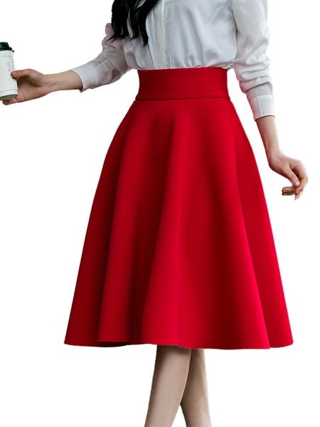 skirts xs5xl women high waisted female white knee length bottoms pleated saia midi pink black red blue burgundy 230110
skirts xs5xl women high waisted female white knee length bottoms pleated saia midi pink black red blue burgundy 230110