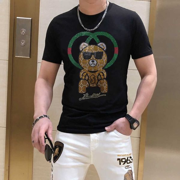 men's t-shirts new brand clothing rhinestone summer t shirt homme brand designer streetwear t230111, White;black
men's t-shirts new brand clothing rhinestone summer t shirt homme brand designer streetwear t230111, White;black