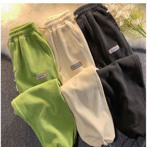 women's pants s autumn and winter fleece harem women loose sweat high waist drawstring joggers trousers sports casual warm 230110, Black;white
women's pants s autumn and winter fleece harem women loose sweat high waist drawstring joggers trousers sports casual warm 230110, Black;white