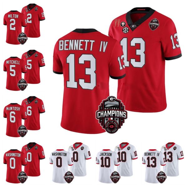 13 stetson bennett 2023 national champions uga jersey darnell washington kendall milton adonai mitchell kenny mcintosh tykee smith kearis ja, Black
13 stetson bennett 2023 national champions uga jersey darnell washington kendall milton adonai mitchell kenny mcintosh tykee smith kearis ja, Black