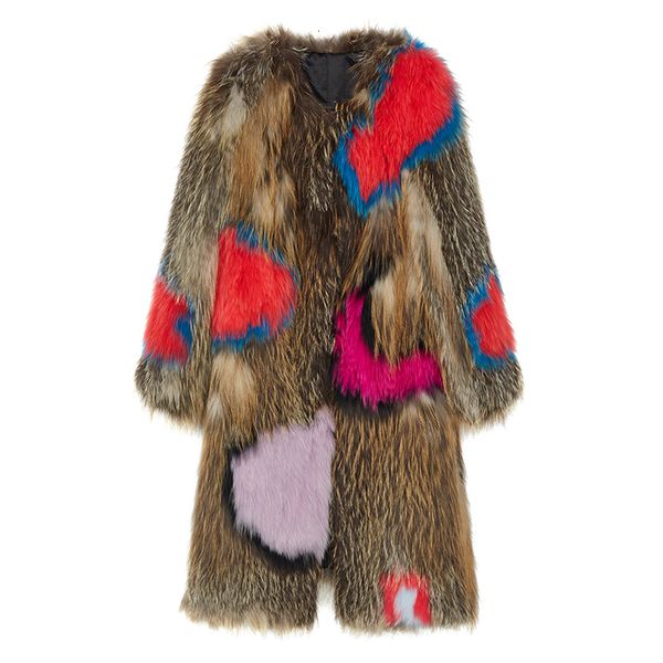 women's fur faux autumn nature fur coat jacket knit winter women fashion pattern medium long section coats 230111, Black
women's fur faux autumn nature fur coat jacket knit winter women fashion pattern medium long section coats 230111, Black