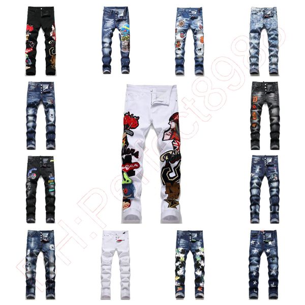 new jeans chino pants pant men's trousers stretch close-fitting slacks washed straight skinny embroidery patchwork ripped mens trend br, Blue
new jeans chino pants pant men's trousers stretch close-fitting slacks washed straight skinny embroidery patchwork ripped mens trend br, Blue