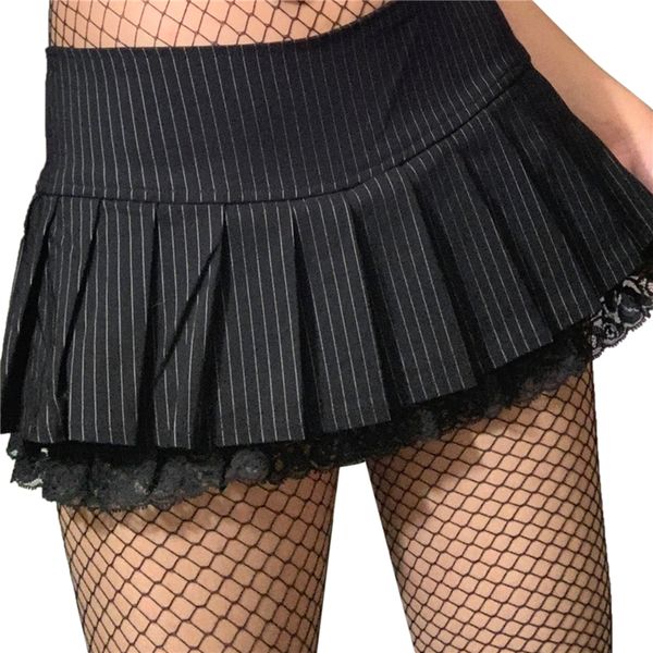 skirts xingqing summer stripe mini pleated women y2k goth black dark academia street low waist short grunge 230112
skirts xingqing summer stripe mini pleated women y2k goth black dark academia street low waist short grunge 230112
