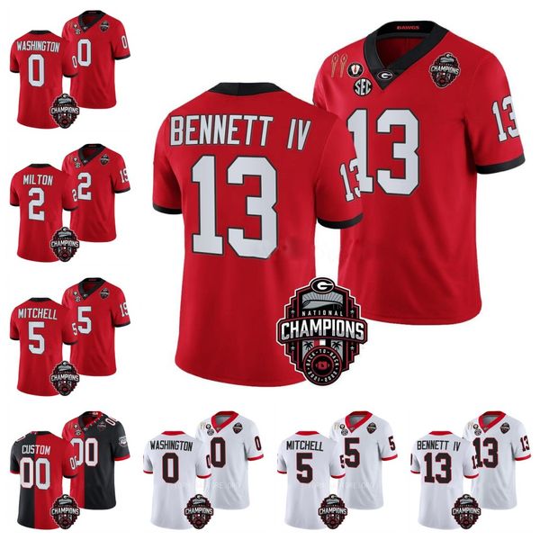 13 stetson bennett 2023 national champions uga jersey darnell washington kendall milton adonai mitchell kenny mcintosh tykee smith kearis ja, Black
13 stetson bennett 2023 national champions uga jersey darnell washington kendall milton adonai mitchell kenny mcintosh tykee smith kearis ja, Black