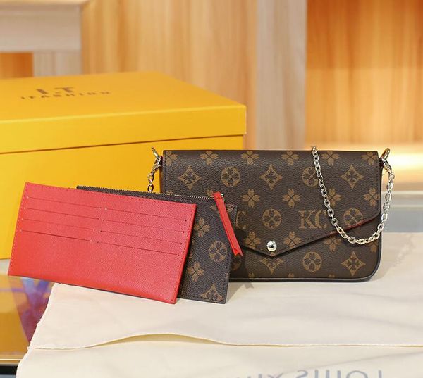 3pcs set genuine leather designer bags wallets women classic pochette felicie bag luxurys handbags shoulder handbag clutch tote messenger pu, Red;black
3pcs set genuine leather designer bags wallets women classic pochette felicie bag luxurys handbags shoulder handbag clutch tote messenger pu, Red;black