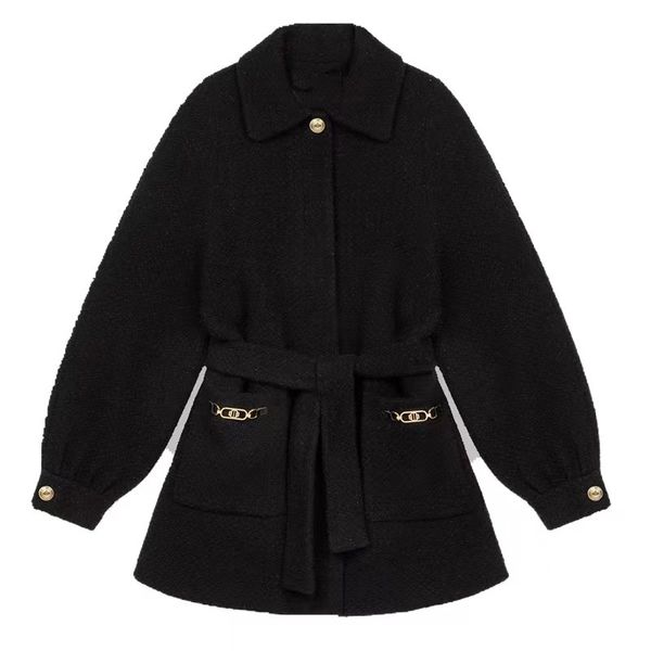 women's knits tees 2023 coarse tweed lapel wool long sleeve coat for winter style black thick single breasted belt 230111, White
women's knits tees 2023 coarse tweed lapel wool long sleeve coat for winter style black thick single breasted belt 230111, White