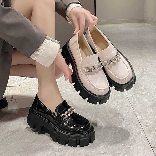 dress shoes british college style spring and autumn new style small leather shoes thick bottom sponge cake women's, Black
dress shoes british college style spring and autumn new style small leather shoes thick bottom sponge cake women's, Black