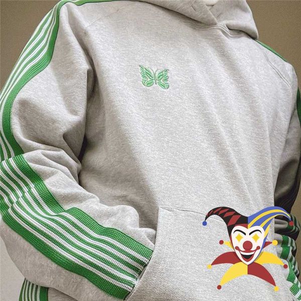men's hoodies sweatshirts grey green webbing needles hoodie men women webbing stripe embroidery butterfly needles pullover t230111, Black
men's hoodies sweatshirts grey green webbing needles hoodie men women webbing stripe embroidery butterfly needles pullover t230111, Black