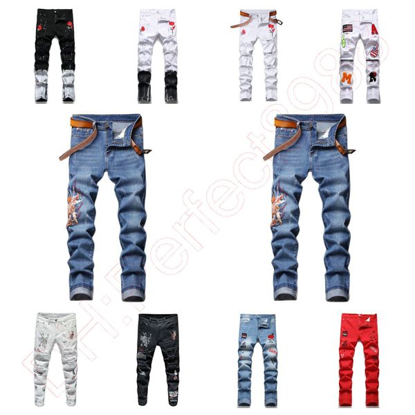 new jeans chino pants pant men's trousers stretch close-fitting slacks washed straight skinny embroidery patchwork ripped mens trend br, Blue
new jeans chino pants pant men's trousers stretch close-fitting slacks washed straight skinny embroidery patchwork ripped mens trend br, Blue