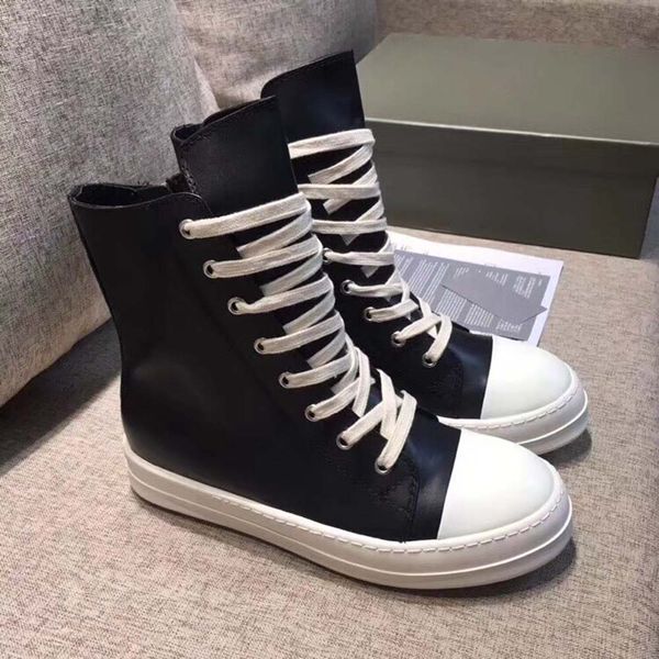 designers sneakers rick boots men women shoe genuine leather platform outdoor casual shoes owe vintage zipper boot 34-45, Black
designers sneakers rick boots men women shoe genuine leather platform outdoor casual shoes owe vintage zipper boot 34-45, Black