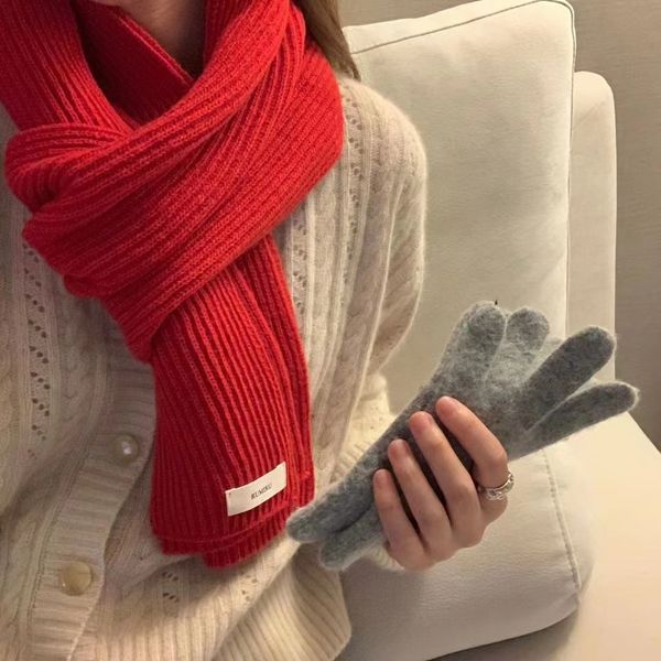red new year scarf women winter christmas knitted wool neck versatile thickened warm keeping student tide, Blue;gray
red new year scarf women winter christmas knitted wool neck versatile thickened warm keeping student tide, Blue;gray