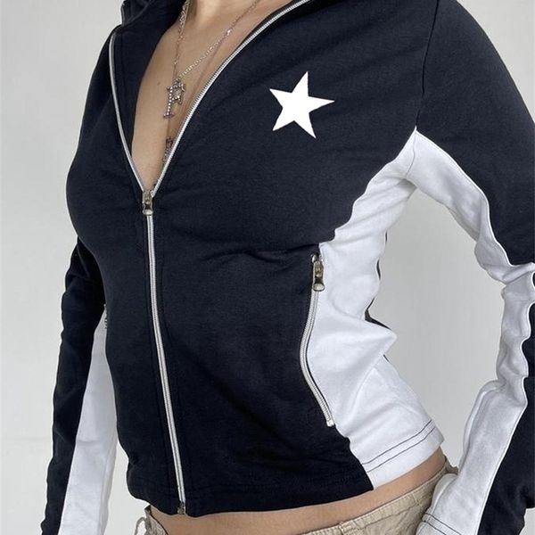 women's jackets cuteandpsycho star print y2k slim patchwork streetwear zip up fashion outfits vintage harajuku chic letter coats 230111, Black;brown
women's jackets cuteandpsycho star print y2k slim patchwork streetwear zip up fashion outfits vintage harajuku chic letter coats 230111, Black;brown