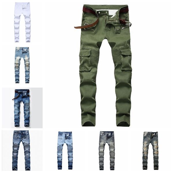2023 men's distressed ripped skinny jeans mens jeans slim motorcycle moto biker causal mens denim pants hip hop men jeans size 28-40, Blue
2023 men's distressed ripped skinny jeans mens jeans slim motorcycle moto biker causal mens denim pants hip hop men jeans size 28-40, Blue