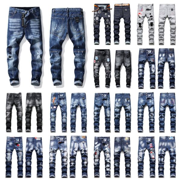 designer mens jeans distressed ripped skinny jeans men badge rips stretch motorcycle moto biker fit denim embroidery holes hip hop zipper tr, Blue
designer mens jeans distressed ripped skinny jeans men badge rips stretch motorcycle moto biker fit denim embroidery holes hip hop zipper tr, Blue