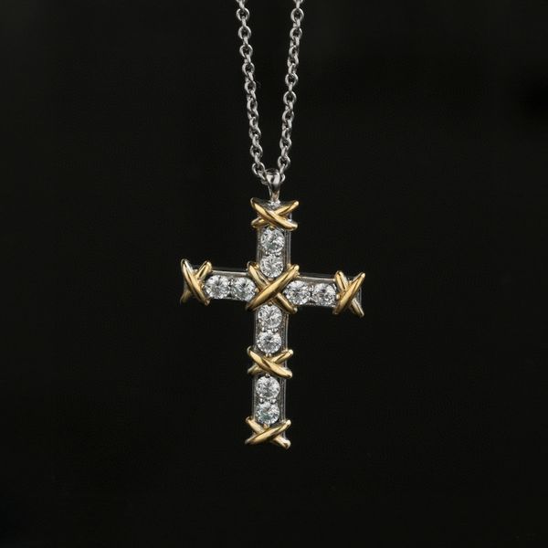 luxury designer gold silver cross diamond necklace ten stone cross styling original fashion classic women's jewelry valentine's da
luxury designer gold silver cross diamond necklace ten stone cross styling original fashion classic women's jewelry valentine's da