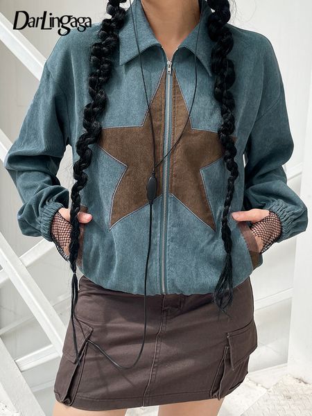 women's jackets darlingaga vintage harajuku corduroy winter jacket star embroidery full zip up coat loose retro aesthetic overcoat chic, Black;brown
women's jackets darlingaga vintage harajuku corduroy winter jacket star embroidery full zip up coat loose retro aesthetic overcoat chic, Black;brown