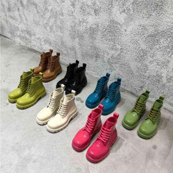 2022 new thick soled martin boots women's lace up jelly rain boots heighten lovers' short boots men and women wear waterproof iscv, Black
2022 new thick soled martin boots women's lace up jelly rain boots heighten lovers' short boots men and women wear waterproof iscv, Black