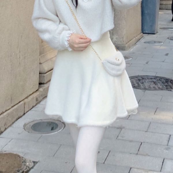 skirts winter kawaii mini women white velvet sweet party skirt female koeran fashion designer lace patchwork cute 230112, Black
skirts winter kawaii mini women white velvet sweet party skirt female koeran fashion designer lace patchwork cute 230112, Black