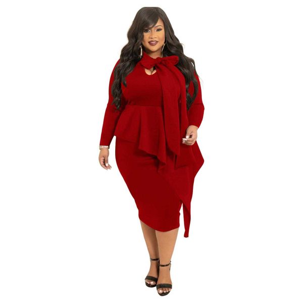 spring and autumn womens clothing plus size dress fashion bowknot long sleeve for, Black;gray
spring and autumn womens clothing plus size dress fashion bowknot long sleeve for, Black;gray