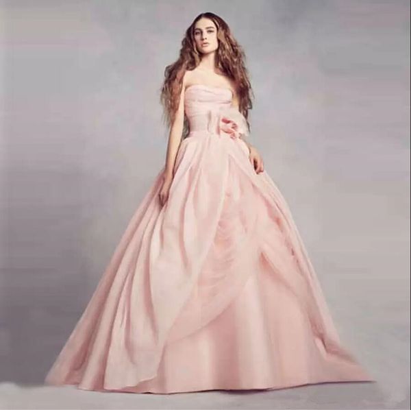 pink organza a-line wedding dresses strapless ball gowns ruched draped bodice with 3d flower custom made princess bridal gowns, White
pink organza a-line wedding dresses strapless ball gowns ruched draped bodice with 3d flower custom made princess bridal gowns, White