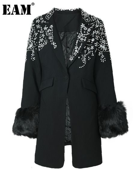 women s suits blazers eam women s fur collar cotton padded blazer lapel long sleeve jacket fashion autumn winter 2023 7b0410 230112, White;black
women s suits blazers eam women s fur collar cotton padded blazer lapel long sleeve jacket fashion autumn winter 2023 7b0410 230112, White;black