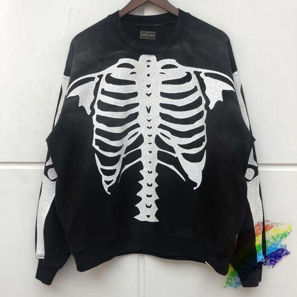 men's hoodies sweatshirts crazing printing skeleton bone printing kapital sweatshirts men women black brown hoodie crewneck t230111
men's hoodies sweatshirts crazing printing skeleton bone printing kapital sweatshirts men women black brown hoodie crewneck t230111