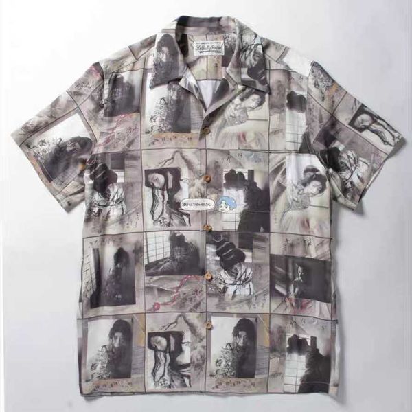 men's t-shirts wacko maria shirt men women ink painting print hawaiian wacko maria short t-shirt t230111, White;black
men's t-shirts wacko maria shirt men women ink painting print hawaiian wacko maria short t-shirt t230111, White;black
