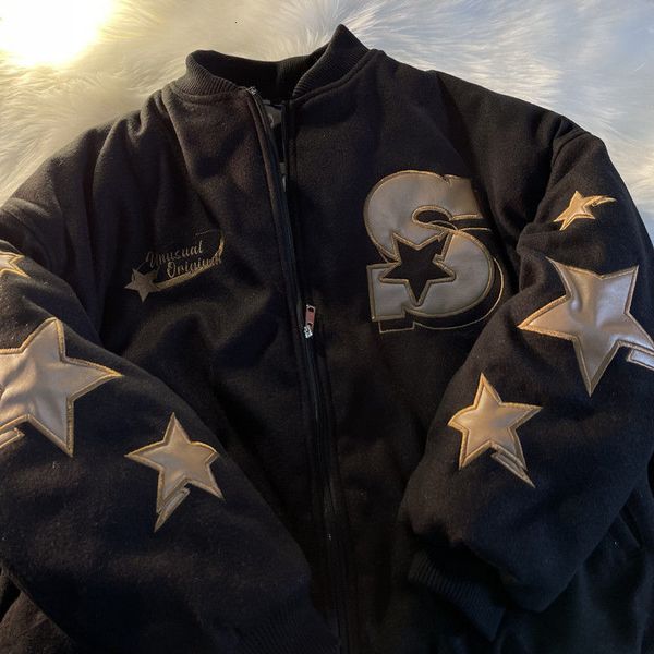women's jackets winter hiphop retro brand thick cotton jacket men letter embroidered baseball jacket loose trendy ins coat women 230111, Black;brown
women's jackets winter hiphop retro brand thick cotton jacket men letter embroidered baseball jacket loose trendy ins coat women 230111, Black;brown