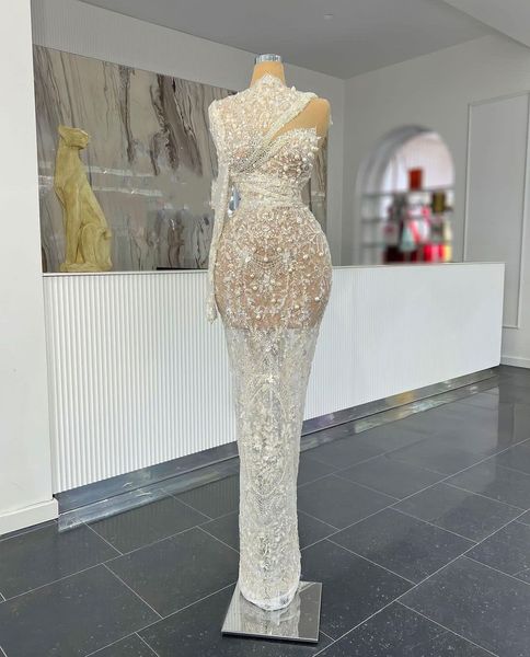 elegant mermaid evening dresses one long sleeve high neck beaded appliques sequins floor length celebrity lace hollow formal prom dresses go, Black;red
elegant mermaid evening dresses one long sleeve high neck beaded appliques sequins floor length celebrity lace hollow formal prom dresses go, Black;red