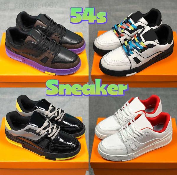 fashione casual shoes 54s print leather trainer sneaker green black red blue signature purple white signature brown men comfort designer w05
fashione casual shoes 54s print leather trainer sneaker green black red blue signature purple white signature brown men comfort designer w05