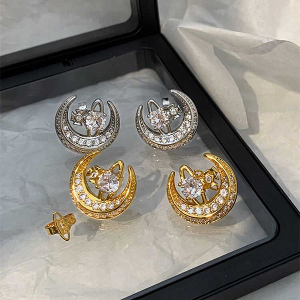 designer vivian earrings the empress dowager is full of diamonds the moon saturn women's new fashion in daily luxury unique, Golden
designer vivian earrings the empress dowager is full of diamonds the moon saturn women's new fashion in daily luxury unique, Golden
