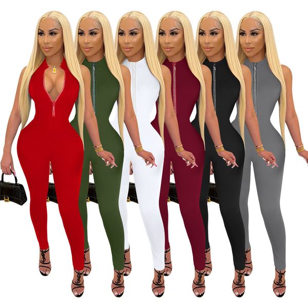 summer sleeveless jumpsuits women clothes spring autumn bodycon rompers solid jumpsuits one piece outfits skinny overalls clothes bulk items, Black;white
summer sleeveless jumpsuits women clothes spring autumn bodycon rompers solid jumpsuits one piece outfits skinny overalls clothes bulk items, Black;white