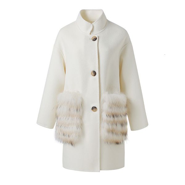 women's knits tees design women real wool coat lady autumn winter trench raccoon fur pocket high collar qn5231 230111, White
women's knits tees design women real wool coat lady autumn winter trench raccoon fur pocket high collar qn5231 230111, White