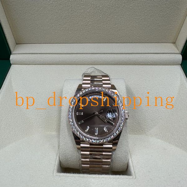 montre de luxe mens watch 41mm chocolate dial 18k rose gold diamond bezel daydate perpetual automatic mechanical watches sport men's wr, Slivery;brown
montre de luxe mens watch 41mm chocolate dial 18k rose gold diamond bezel daydate perpetual automatic mechanical watches sport men's wr, Slivery;brown