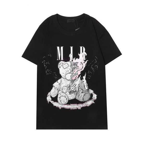 men's t-shirts high street graphic tees teddy bear cotton print t-shirt casual hip hop short sleeve 2 a8t1, White;black 
men's t-shirts high street graphic tees teddy bear cotton print t-shirt casual hip hop short sleeve 2 a8t1, White;black