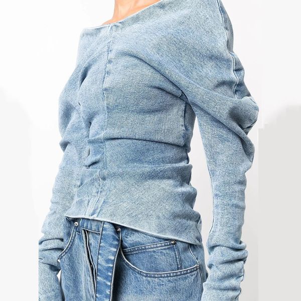 women's jackets autumn niche temperament one shoulder washed and old long sleeved all match slim casual blue denim jacket women 230111, Black;brown
women's jackets autumn niche temperament one shoulder washed and old long sleeved all match slim casual blue denim jacket women 230111, Black;brown