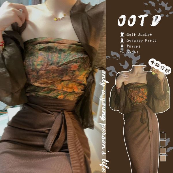women s knits tees ootd set women s vintage temperament loose cardigan bandeau vest wrapped hip skirt three piece set summer 230112, White
women s knits tees ootd set women s vintage temperament loose cardigan bandeau vest wrapped hip skirt three piece set summer 230112, White