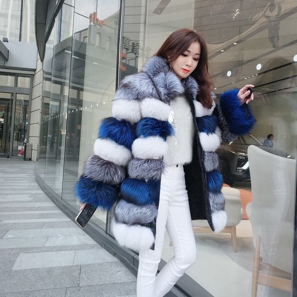 women's fur faux maomaokong real fur coat winter women silver luxurious splice color warm thick ladies long natural jackets 230111, Black
women's fur faux maomaokong real fur coat winter women silver luxurious splice color warm thick ladies long natural jackets 230111, Black