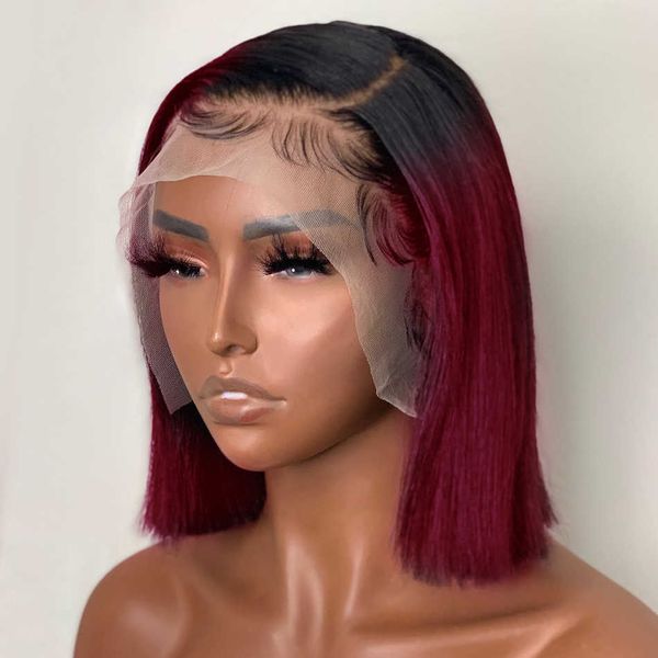 lace wigs 13x4 short bob front human hair brazilian straight 99j remy 150% density for black women 230106, Black;brown
lace wigs 13x4 short bob front human hair brazilian straight 99j remy 150% density for black women 230106, Black;brown