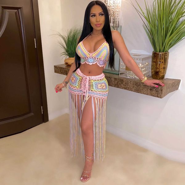 two piece dress crocheted cutout set 2022 new sale women's clothing hand crocheting color see-through beach cover-up fashion suit t2301, White
two piece dress crocheted cutout set 2022 new sale women's clothing hand crocheting color see-through beach cover-up fashion suit t2301, White