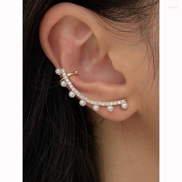 backs earrings ghidbk elegant asymmetric faux pearl cuff for women delicate cartilage cz stone ear climber crawler 2023 fashion, Silver
backs earrings ghidbk elegant asymmetric faux pearl cuff for women delicate cartilage cz stone ear climber crawler 2023 fashion, Silver