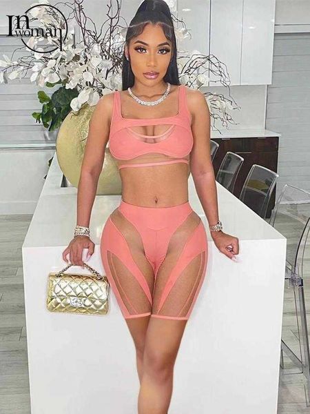 two piece dress inwoman summer bodycon two 2 pieces set woman 2022 sleeveless tank crop see through mesh short pink matching sets t230113, White
two piece dress inwoman summer bodycon two 2 pieces set woman 2022 sleeveless tank crop see through mesh short pink matching sets t230113, White