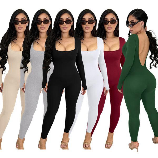 wholesale long sleeve jumpsuits women fall winter clothes bodycon rompers solid jumpsuits one piece outfits skinny backless leggings casual, Black;white
wholesale long sleeve jumpsuits women fall winter clothes bodycon rompers solid jumpsuits one piece outfits skinny backless leggings casual, Black;white