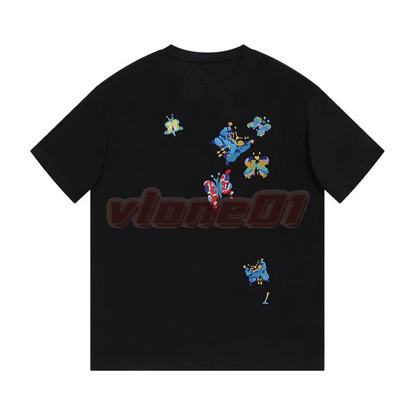men womens casual t shirt designer mens fashion butterfly embroidery t shirts couples street summer tees size xs, White;black
men womens casual t shirt designer mens fashion butterfly embroidery t shirts couples street summer tees size xs, White;black